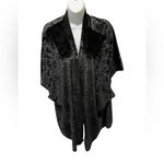 Victoria's Secret Victoria’s Secret Crushed Velvet Open Kimono M/L Black Over Lingerie Soft Sexy Photo 2