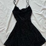 Urban Outfitters Black Mandala Bohemian Print velvet open back mini dress Photo 0