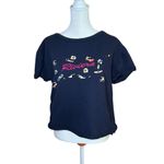 Maeve  Anthropologie Beach Embroidered Sweatshirt Tee Riviera Cotton Shirt Sz XS Photo 1