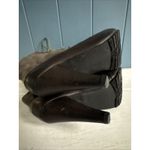 Women's DbDk Brown Heel Boots Size 8 Canvas And Vegan Leather Booties Brown Photo 7