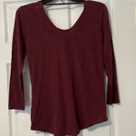 Lucky Brand  burgundy top with lace XS Photo 4