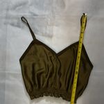 ZARA  Mini Crop Top S Bronze Olive Green Summer Retrogirl Glam Rocker Bohemian Photo 7