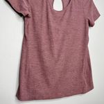 Old Navy  Women’s Short Sleeve Scoop Neck Cut Out Back T Shirt Pink Medium Photo 5