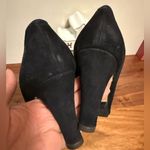 Pura Lopez Black and Pink Suede Heels size 9B Photo 4