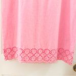 Talbots NWT Talbot’s Linen Eyelet Sleeveless Shift Dress Embroidered Scalloped Pink 12 Photo 5