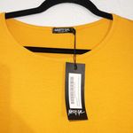 Nasty Gal NWT Mustard Long Sleeve Tiered Smock Dress Size 22 Photo 2