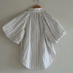 Madewell  Shirred Bubble-Sleeve Button-Up Shirt in White, Size Small Photo 10