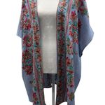 Umgee  Open Front Embroidered Kimono M/L Cardigan Duster Boho Artsy Festival Photo 0