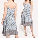 Roller Rabbit  August Dakota Mini Dress Light Blue & Red Batik Print Size Small Photo 14