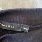 Doe & Rae  black ribbed cutout detail top S Photo 1