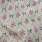 Peach Love California  Pink Floral and Blue Bows Shorts Photo 4