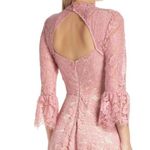 Eliza J Pink Bell Sleeve Lace Fit & Flare Dress Photo 6
