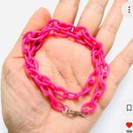 iHeartRaves Hot Pink Plastic Chain Link Accessory Photo 1