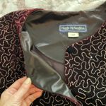 Maggie McNaughton Vintage Velvet Maroon With Gold Embroidery Button Up Blazer, size 24W Photo 7