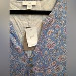 J.Jill  Border Print Maxi Dress Floral Blue Cottage Boho Paisley Size XL NWT Photo 10