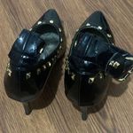 ASHRO Studded Patent Heels Women’s 10M Black/Gold Stud Faux Leather Strap NWOB Size 10 Photo 2