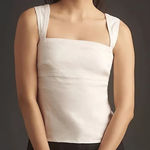 Pilcro  white flyaway open back tank Photo 0