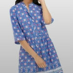 CUTE Pineapple Shirt Mini Dress Sz. XS Blue Photo 0