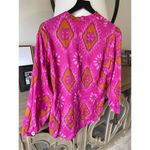 Bitte Kai Rand Bold Pink Design Button Down Quarter Sleeve Pink Photo 4