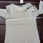 Dalia Striped Knit Dress Women's Long Sleeve Tie Neck Casual‎ Tan Size XS Photo 9