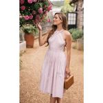 Gal Meets Glam Mauve Striped Claire Halter Dress Sz. 10 Photo 2