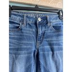 American Eagle Outfitters Dark Wash Dark Blue Denim Jeans Jeggings 0 SHORT Photo 2