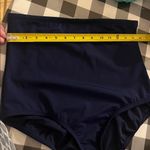 Lands' End New Lands’ End Women’s High Waisted Bikini Bottoms Size 14 Navy Blue NWOT Photo 5