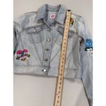 Juicy Couture  Denim Jean Jacket Womens XS Distressed Y2K Patches Travel Tattoo Photo 4