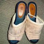 Nude wedges size 36 faux suade top Blue Photo 1