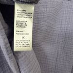 Democracy  Women's 1X Purple Blouse Lace Detail Puff Sleeve Square Neck Photo 7