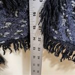 Maje EUC  tweed cardigan sweater jacket blazer size 1 blue fringe Photo 3