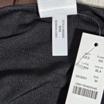 J.Crew  Ribbed curved-waist cheeky string bikini bottom in Black M‎ NWT Photo 4