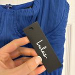 Lulu’s Cascading Crush Blue Tiered Bustier Midi Dress NWT Photo 7