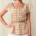 Matilda Jane  Gingham Top size SMALL Photo 1