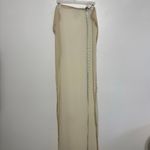 Rampage  Champagne Evening Gown Deep V Neck Ruffle Front Zip Back Size 13 Photo 12