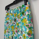 ZARA Floral Printed Linen Blend Mini Flare Trousers Photo 5