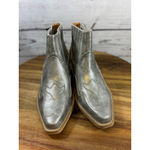 Forever 21 Women's Silver Tan Western Ankle Boots Booties US 7 Photo 1