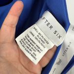 After Six One-Shoulder Cat-Eye Neckline Fit And Flare Satin Maxi Dress Size 8 Photo 6