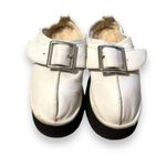 UGG x Opening Ceremony Tasman Off White Leather Faux Fur Platform Mules Sz 8 Photo 1