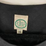 J.Jill  Vintage Blazer Jacket Button Front Shoulderpads Linen? Black 14 Photo 2