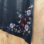 Hippie Laundry  Faux Leather Embroidered Boho Mini Skirt Sz S Photo 1