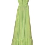 Mac Duggal  NEW Size 10 67911 Mint Iconic Ruffle Tiered Cut-Out Chiffon Maxi Gown Photo 7