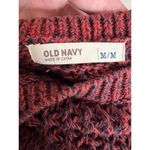 Old Navy burnt orange open knit crochet Crewneck sweater casual fall Y2K boho Photo 4