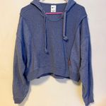 Nike Dri-Fit Cropped Pullover Fleece Training Hoodie Light Blue Womens Size L Photo 1