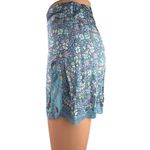 frankie's bikinis Blue Lace Silk Satin Floral Print Mini Casual Pencil Skirt XS Photo 1