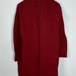 COS  Long Sleeve Solid Maroon Shift Dress Size 6 Photo 0