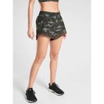 Athleta Mesh Racer Run Short 4" Black Camo Lux Womens Size M Athletic Yoga Run Photo 1