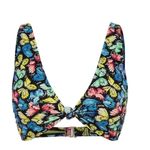 No Bo Bikini Top size medium 7-9 Butterfly Knot adjustable straps v-neck soft Photo 2