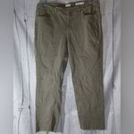 J.Jill Denim Authentic Fit Cropped Women's Olive Jeans With Frayed Hem Green Size 16 Photo 0