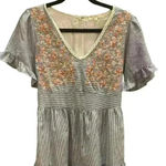 Andrée Floral Embroidered V Neck Dress size Small Pristine Photo 2